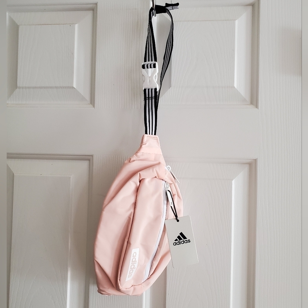 Adidas Core Waist/Shoulder/ Travel Bag Fanny Pack, Glow Pink